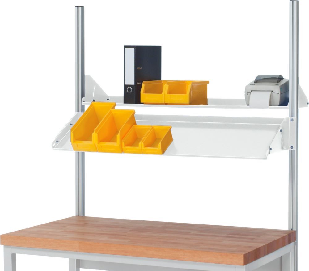 Produktbild Metallablage neigbar E 1500 x 300 x 160 mm RAL7035 bild 2