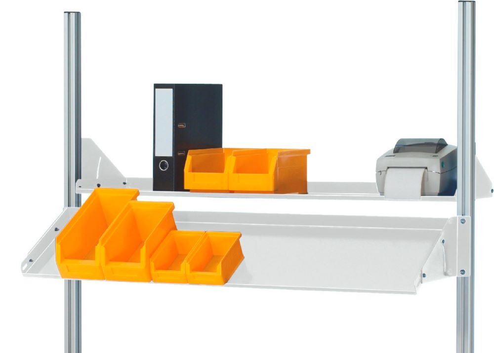 Produktbild Rau Werkbänke Metallablage neigbar EE 1250 x 300 x 160 mm RAL7035