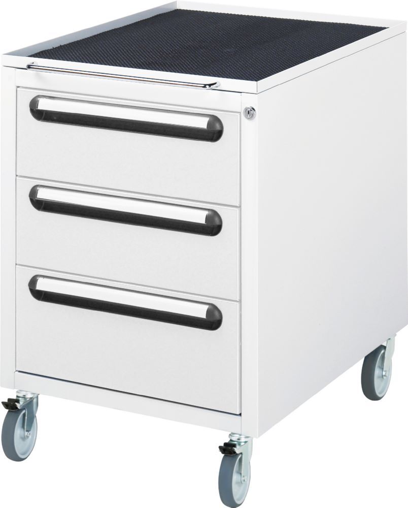 Produktbild Rau Werkbänke Roll-Container mit 3 Schubladen 480 x 600 x 690 mm RAL7035/RAL7035