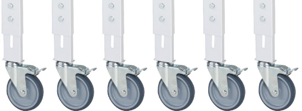 Produktbild Rau Werkbänke Rollensatz für Arbeitstisch Tom 6 Lenkrollen mit Feststeller