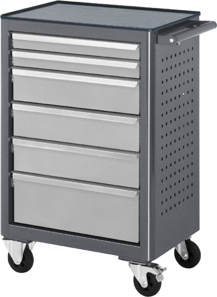 Produktbild Rau Werkbänke Rollwerkbank 6030 675 x 450 x 950 mm mit 6 Schubladen