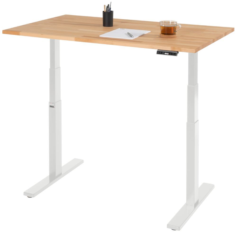 Produktbild Schreibtisch adlatus 100 1250 x 800 x 650-1300 mm B-Platte 25 mm RAL 7035 bild 4