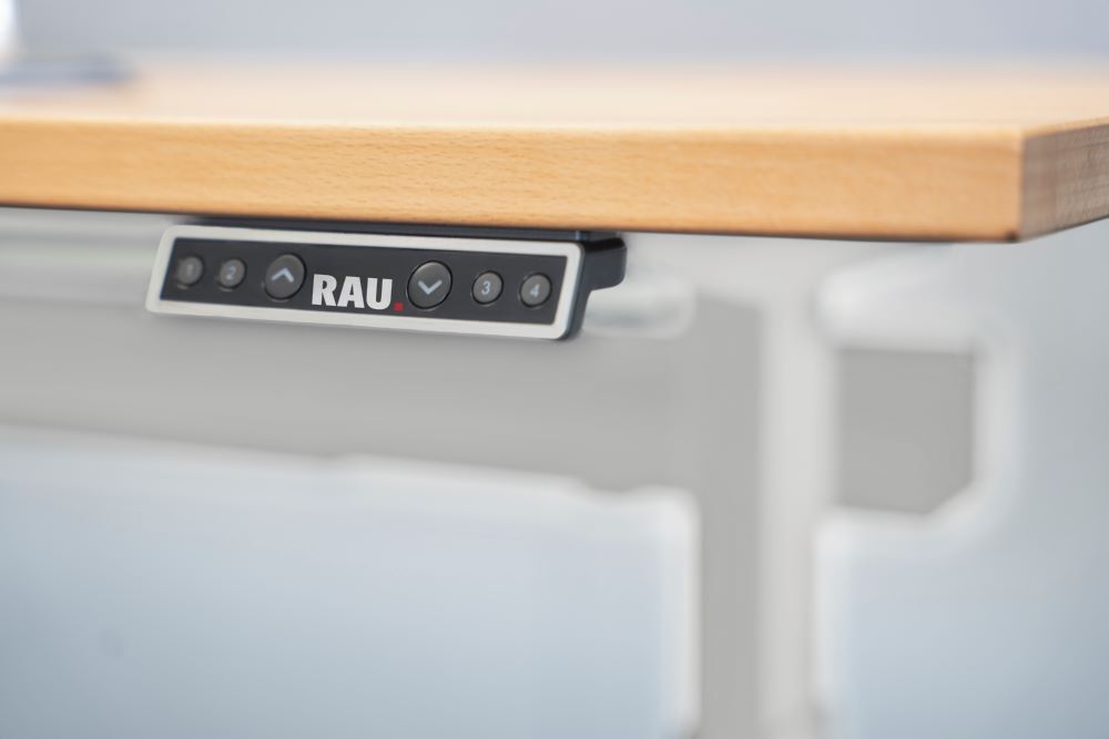 Produktbild Schreibtisch adlatus 100 1250 x 800 x 650-1300 mm B-Platte 25 mm RAL 7035 bild 2