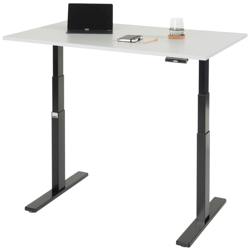 Produktbild Schreibtisch adlatus 100 1250 x 800 x 650-1300 mm M-Platte 22 mm RAL 9005 bild 3