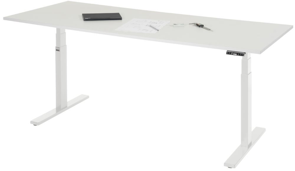 Produktbild Schreibtisch adlatus 100 2000 x 800 x 650-1300 mm M-Platte 22 mm RAL 7035 bild 4