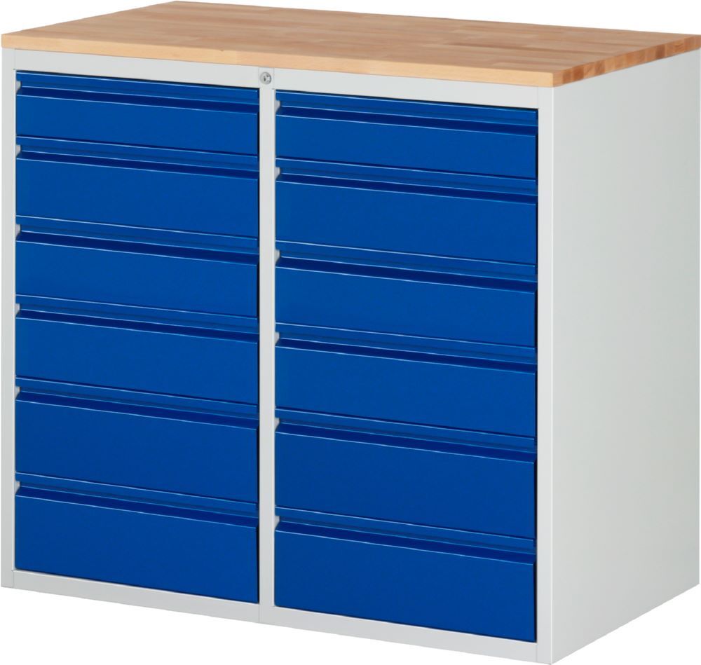 Produktbild Rau Werkbänke Schubladeschrank LL7.11 1145 x 650 x 1035 mm 12 Schubladen B-Platte 25 mm