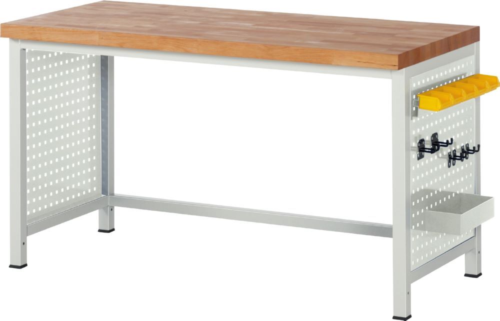 Produktbild Rau Werkbänke Seiten Lochwand für Werkbankfuß 8000 617 mm für Fußtiefe 850 mm RAL7035