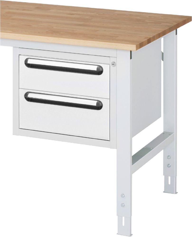 Produktbild Unterbau-Container mit 2 Schubladen 480 x 600 x 395 mm RAL7035/RAL7035 bild 2