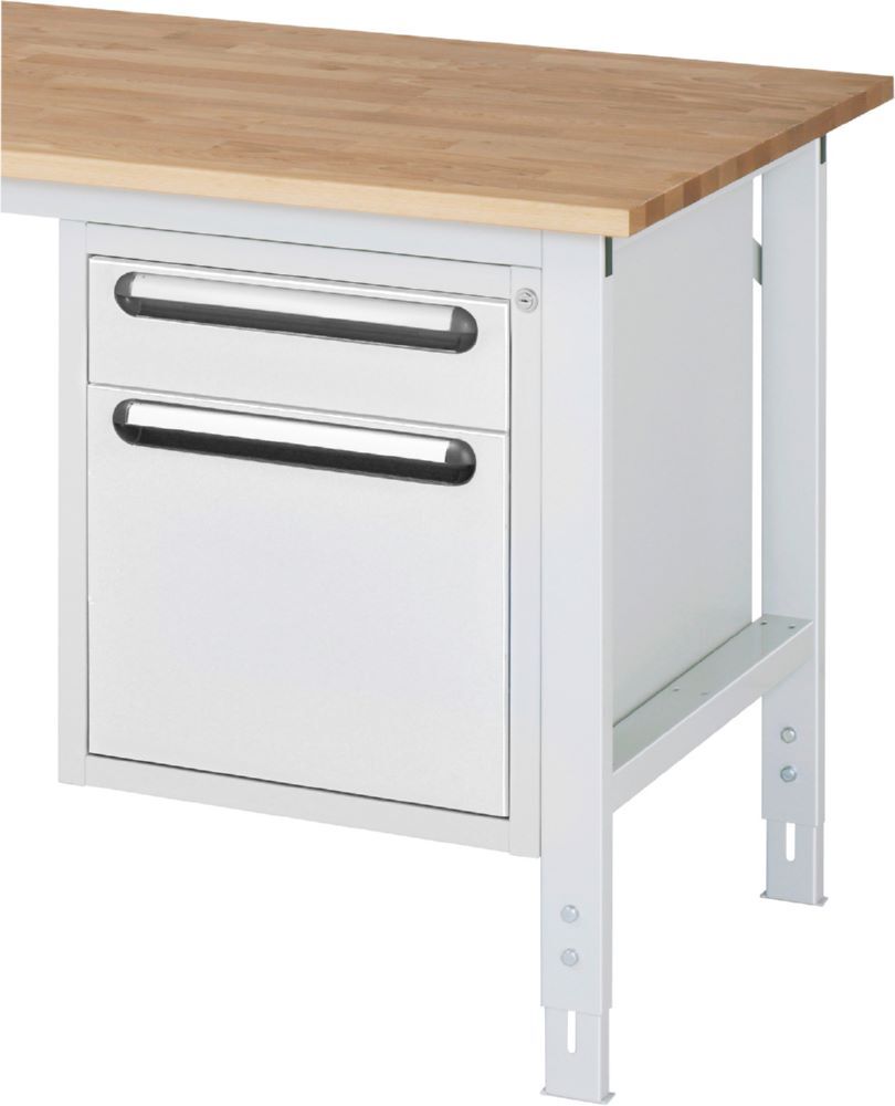 Produktbild Unterbau-Container mit 2 Schubladen 480 x 600 x 545 mm RAL7035/RAL7035 bild 2