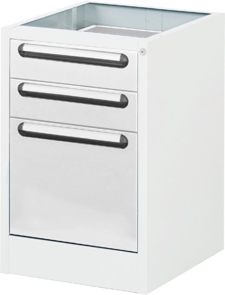 Produktbild Rau Werkbänke Unterbau-Container mit 3 Schubladen 480 x 600 x 755 mm RAL7035/RAL7035