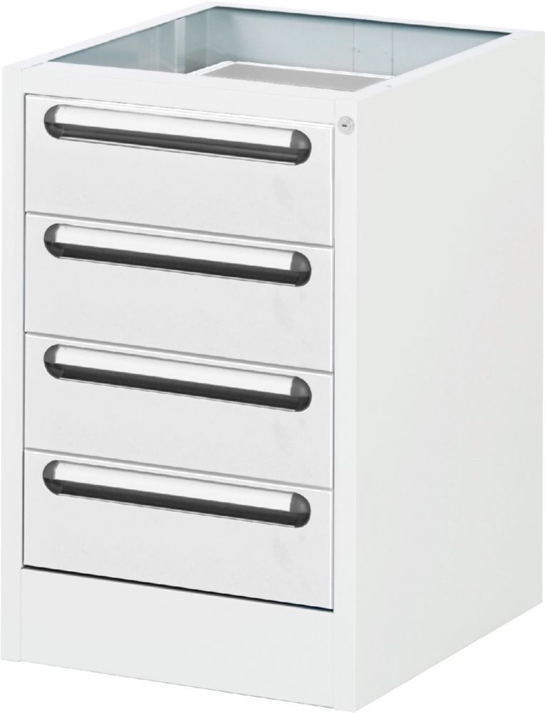 Produktbild Rau Werkbänke Unterbau-Container mit 4 Schubladen 480 x 600 x 755 mm RAL7035/RAL7035