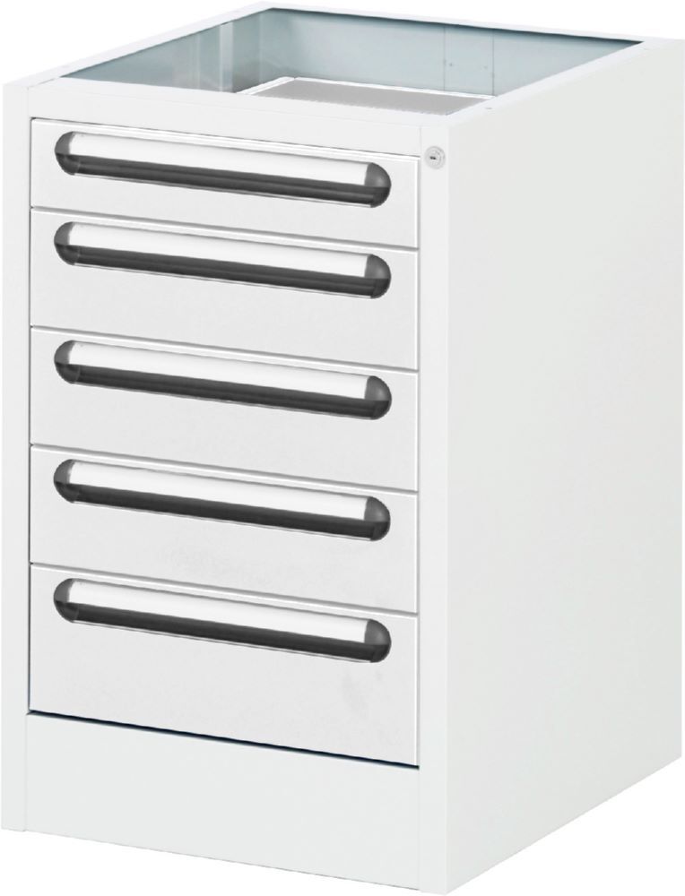 Produktbild Rau Werkbänke Unterbau Container mit 5 Schubladen 480 x 600 x 755 mm RAL7035/RAL7035