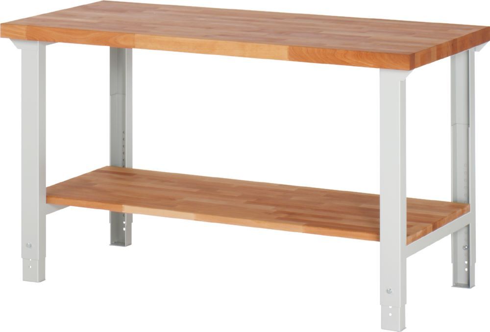 Produktbild Rau Werkbänke Werkbank 7000 1500 x 700 x 790-1140 mm Abageboden Buche
