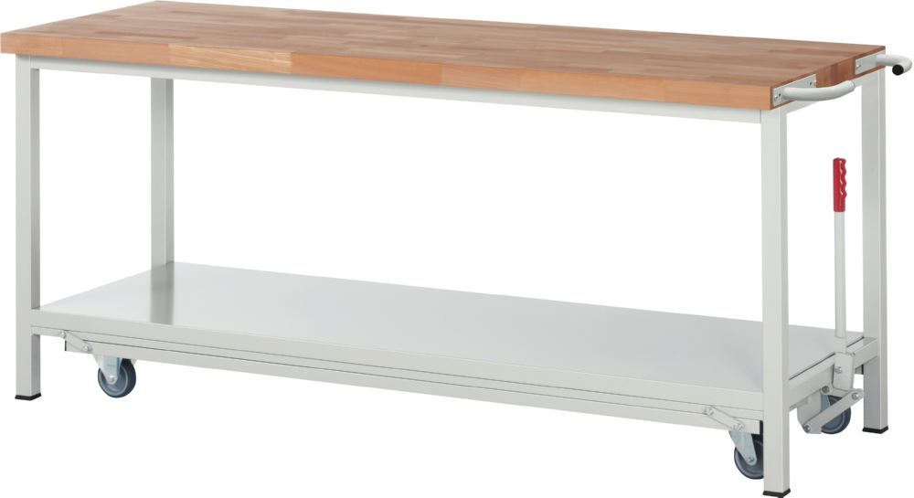 Produktbild Rau Werkbänke Werkbank mit Fahrgestell 8000 2000 x 700 x 880 mm