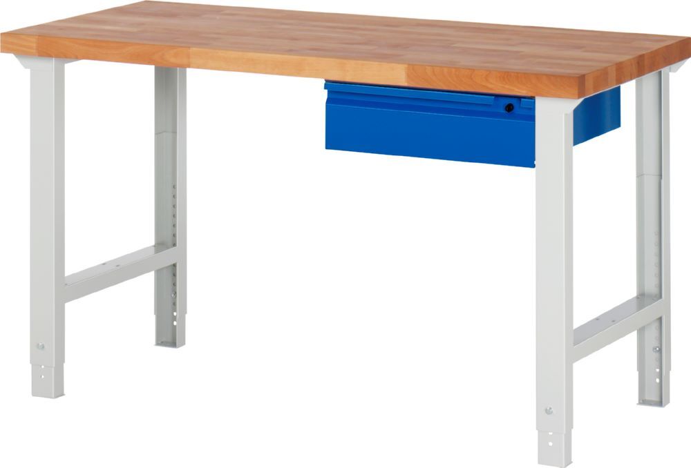 Produktbild Rau Werkbänke Werkbank 7001I1 1500 x 700 x 790-1140 mm mit 1 Schublade