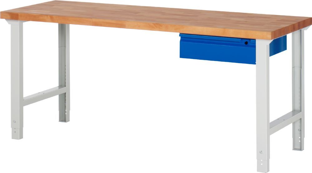 Produktbild Rau Werkbänke Werkbank 7001I1 2000 x 700 x 790-1140 mm mit 1 Schublade