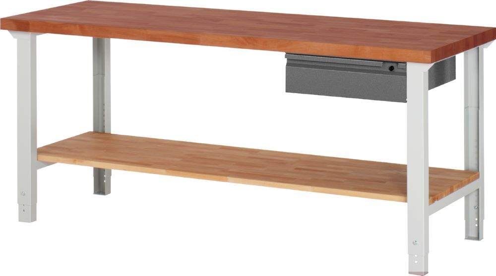 Produktbild Rau Werkbänke Werkbank 7001I7 2000 x 700 x 790-1140 mm mit 1 Schublade