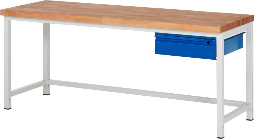 Produktbild Rau Werkbänke Werkbank 8001I1 2000 x 700 x 840-1040 mm mit 1 Schubladen