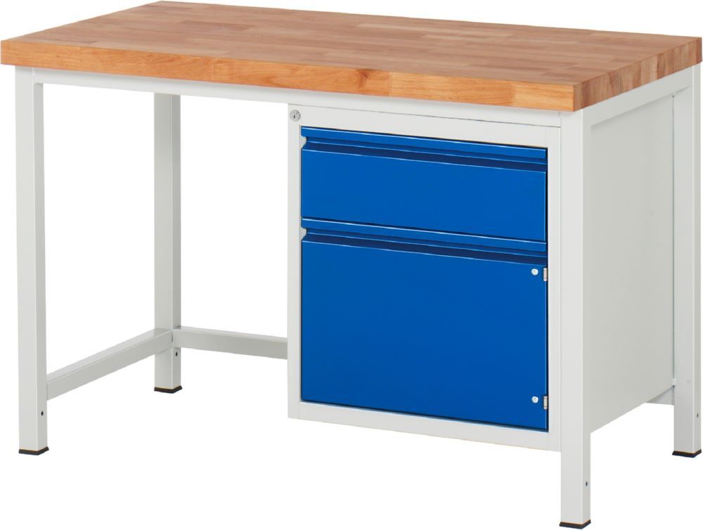 Produktbild Rau Werkbänke Werkbank 8152I1 1250 x 700 x 840 mm mit 1 Schubladen und 1 Tür