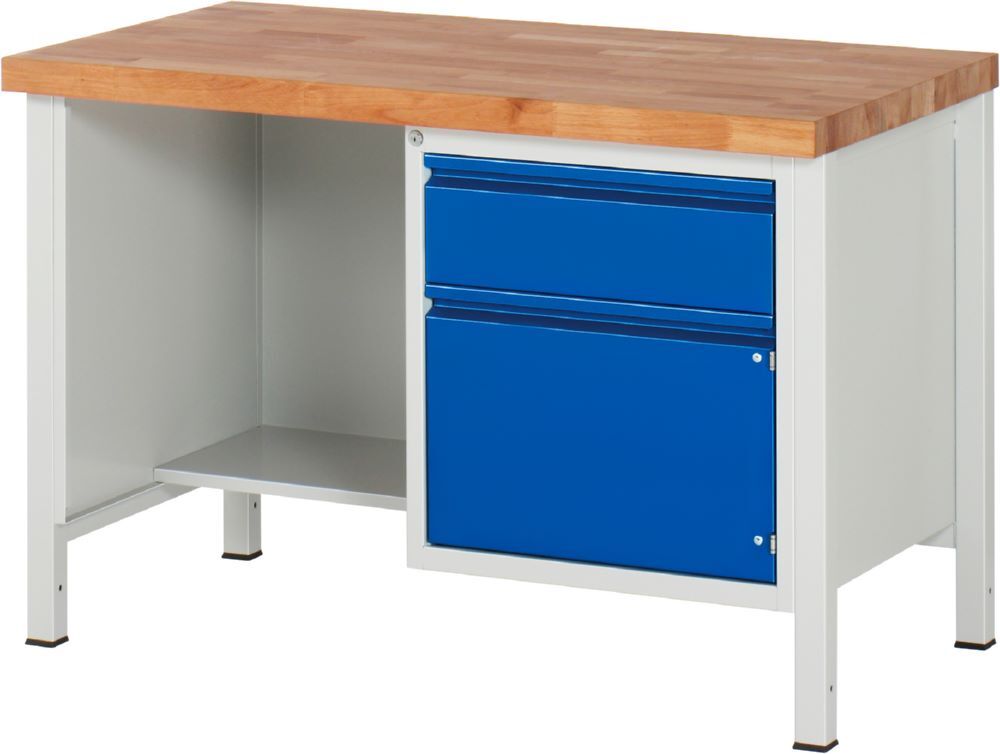 Produktbild Rau Werkbänke Werkbank 8452I2 1250 x 700 x 840 mm mit 1 Schubladen und 1 Tür
