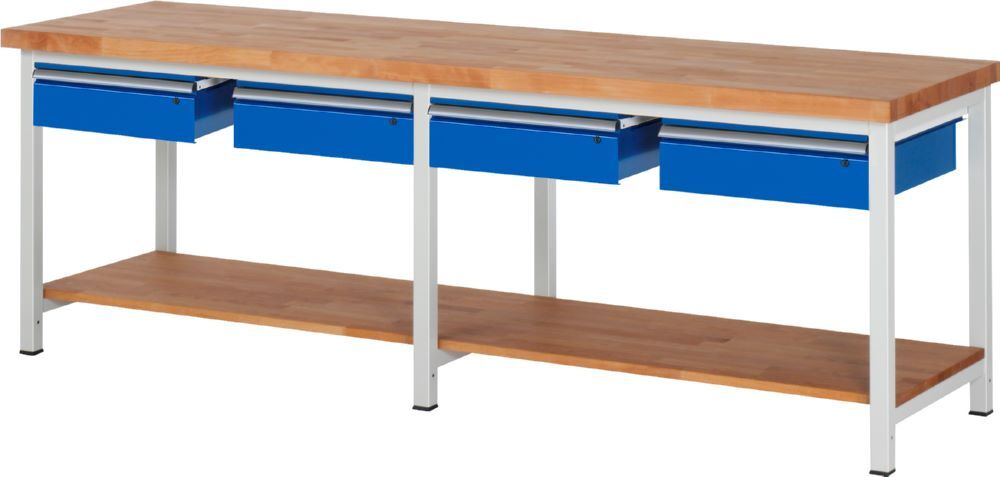 Rau Werkbänke Werkbank Serie 8000 - Modell 8002 Breite 2500 mm Produktbild Rau Werkbänke Werkbank Serie 8000 - Modell 8002 Breite 2500 mm