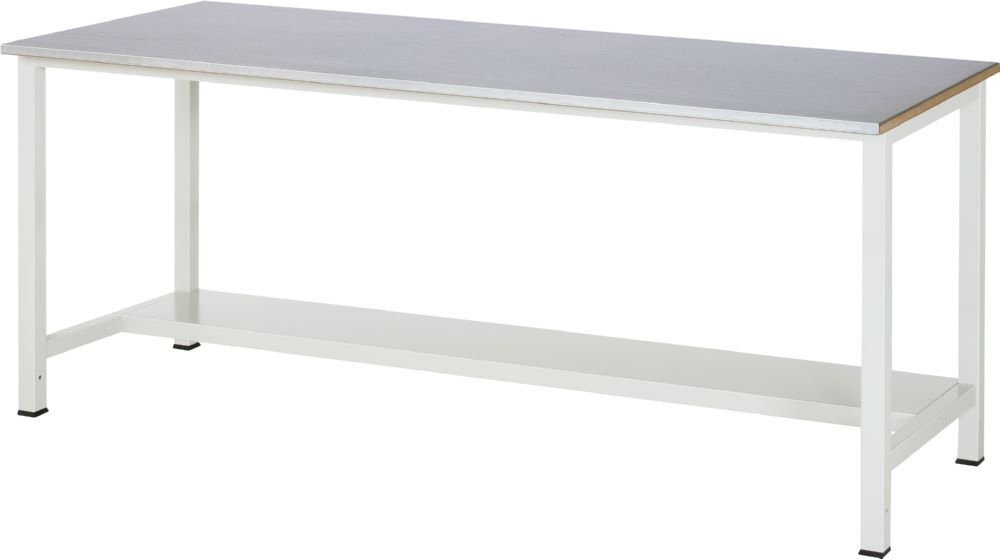 RAU Werktisch 900 Arbeitstisch mit Edelstahlblechbelag 2000 x 800 x 825 mm Produktbild RAU Werktisch 900 Arbeitstisch mit Edelstahlblechbelag 2000 x 800 x 825 mm