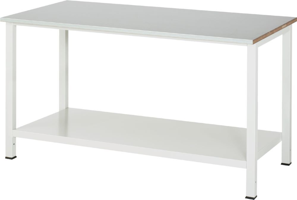 RAU Werktisch 900 Arbeitstisch mit Edelstahlblechbelag 1500 x 800 x 825 mm Produktbild RAU Werktisch 900 Arbeitstisch mit Edelstahlblechbelag 1500 x 800 x 825 mm