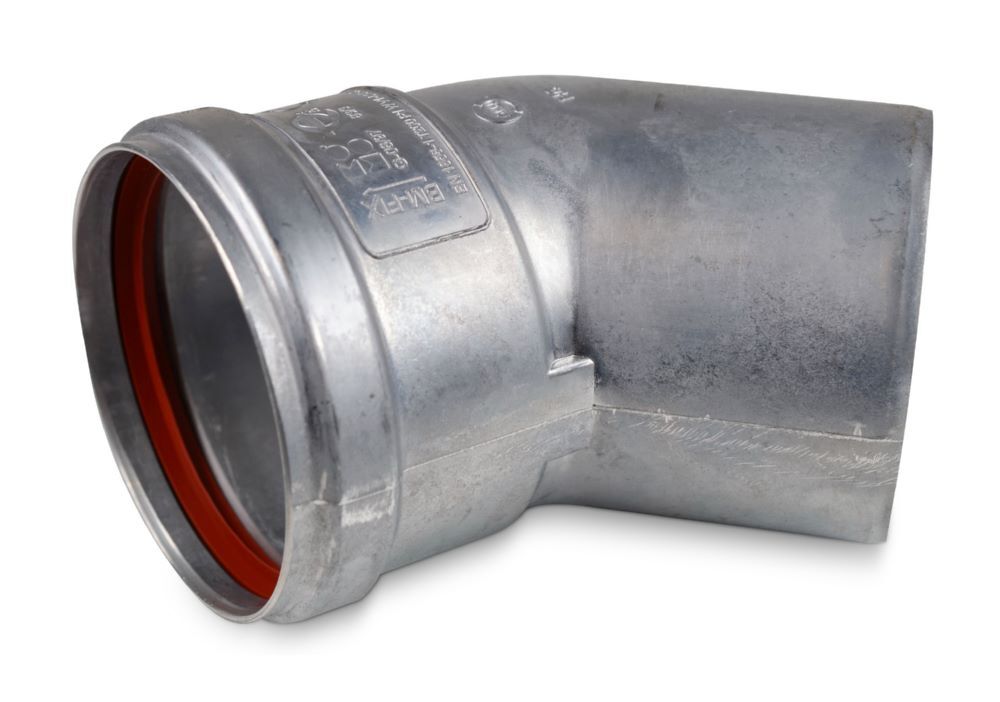 Remko Abgas oder Frischluftbogen 45 Grad Durchmesser 80 mm 228909 Produktbild Remko Abgas oder Frischluftbogen 45 Grad Durchmesser 80 mm 228909