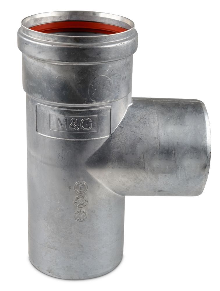 Remko Abgasrohr T Stück 90 mit 100 mm Durchmesser 229015 Produktbild Remko Abgasrohr T Stück 90 mit 100 mm Durchmesser 229015