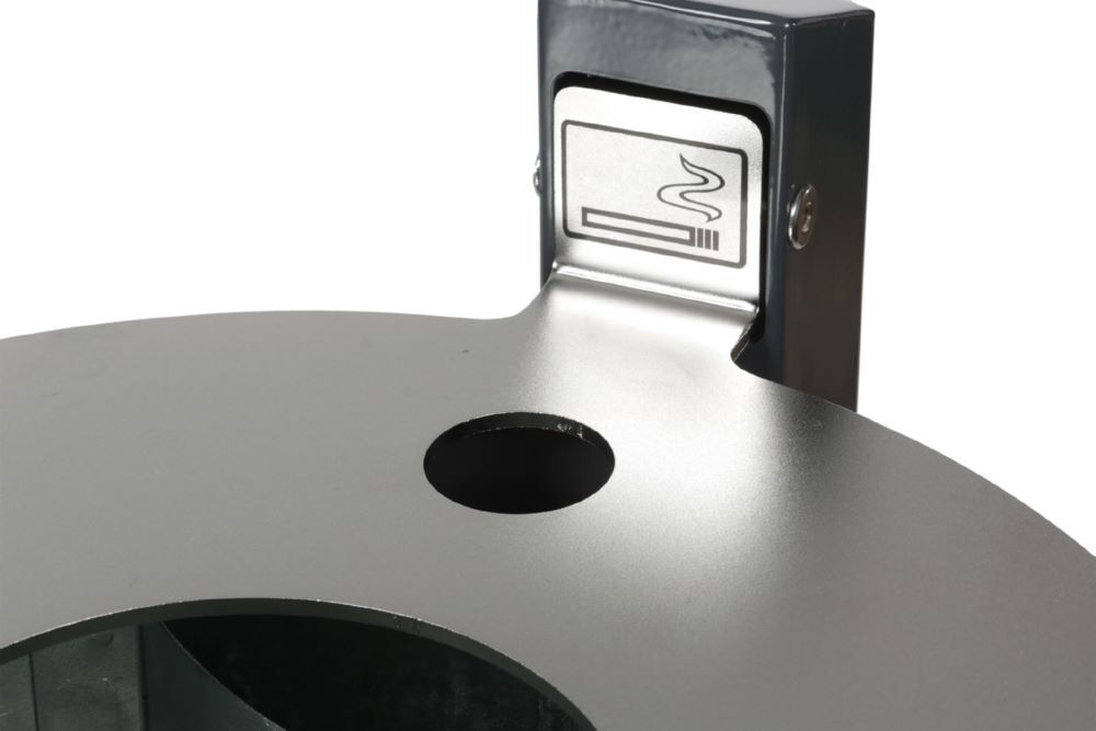 Renner Abfallbehälter Serie EP 46,5L mit Ascher RAL7016 zum Einbetonieren Produktbild Renner Abfallbehälter Serie EP 46,5L mit Ascher RAL7016 zum Einbetonieren bild 2