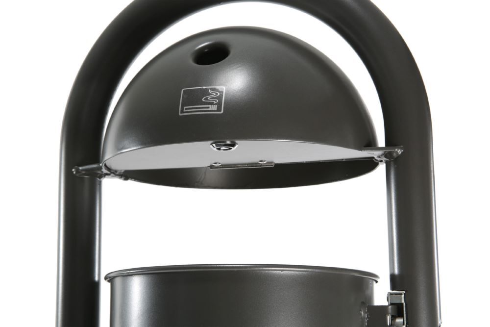 Renner Stand Abfallbehälter 40L mit Ascher DB703 zum Aufschrauben Produktbild Renner Stand Abfallbehälter 40L mit Ascher DB703 zum Aufschrauben bild 3