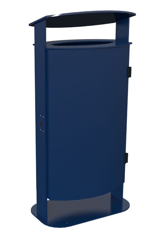 Renner Abfallbehälter 70 l und 475 mm breit RAL5013 aufschraubbar Produktbild Renner Abfallbehälter 70 l und 475 mm breit RAL5013 aufschraubbar