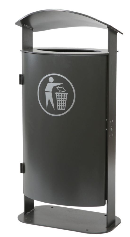 Renner Stand Abfallbehälter DB703 zum Aufschrauben schwarz Produktbild Renner Stand Abfallbehälter DB703 zum Aufschrauben schwarz