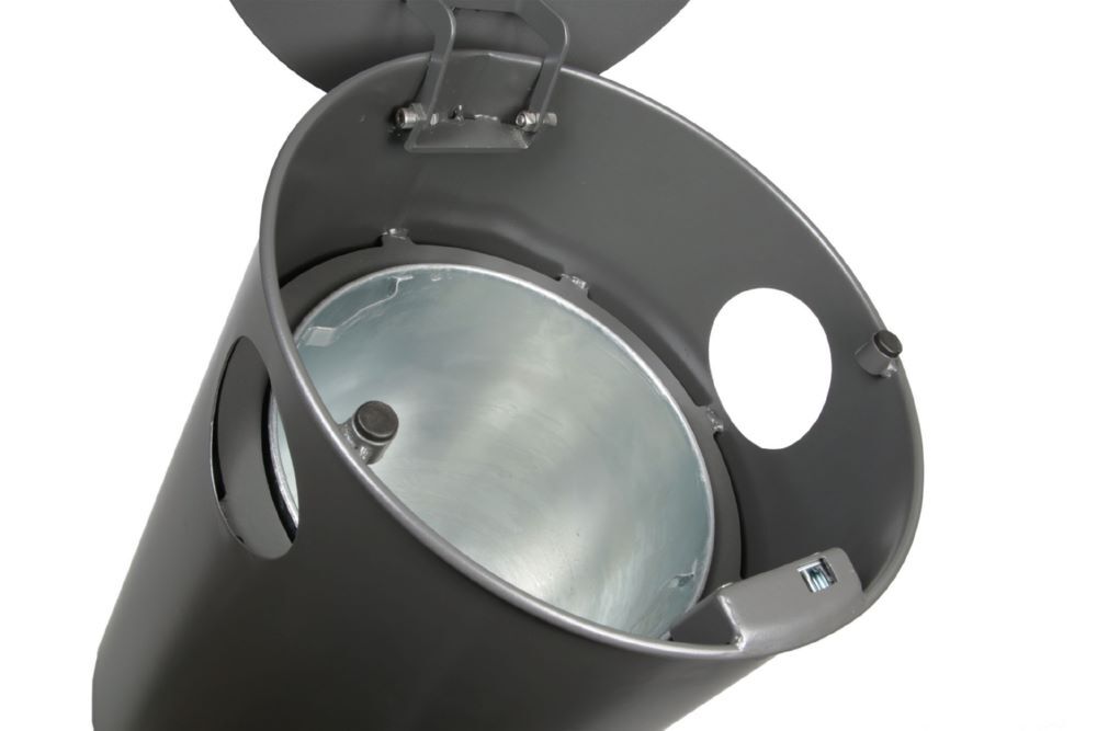 Renner Stand Abfallbehälter 50L DB703 mit Q-Rohrpfosten zum Einbetonieren Produktbild Renner Stand Abfallbehälter 50L DB703 mit Q-Rohrpfosten zum Einbetonieren bild 4