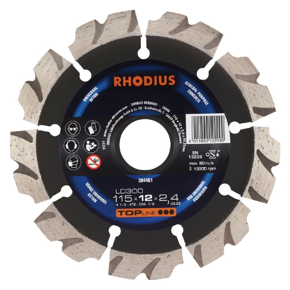 Rhodius LD300 Diamanttrennscheibe Durchmesser 115 mm Produktbild Rhodius LD300 Diamanttrennscheibe Durchmesser 115 mm