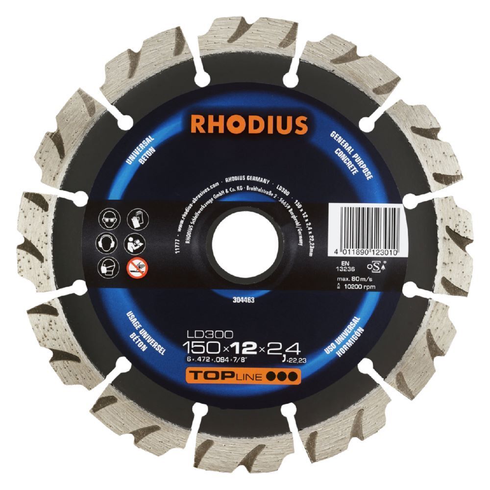Rhodius LD300 Diamanttrennscheibe 150 x 12,0 x 2,4 x 22,23 Produktbild Rhodius LD300 Diamanttrennscheibe 150 x 12,0 x 2,4 x 22,23
