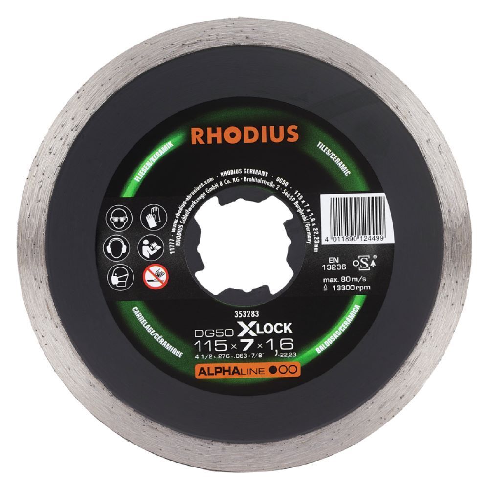Rhodius DG50 X-LOCK Diamanttrennscheibe 115 x 7,0 x 1,6 x 22,23 Produktbild Rhodius DG50 X-LOCK Diamanttrennscheibe 115 x 7,0 x 1,6 x 22,23