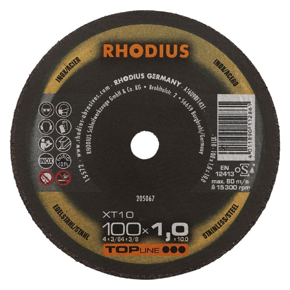 Rhodius Extradünne Mini Trennscheibe Scheibendurchmesser 100 mm Produktbild Rhodius Extradünne Mini Trennscheibe Scheibendurchmesser 100 mm