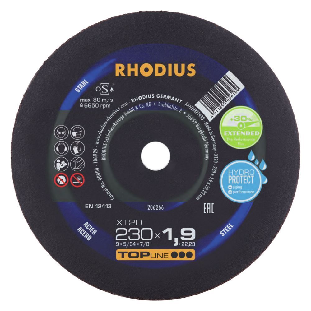 Rhodius Extradünne Trennscheibe Stärke 1,9 mm Produktbild Rhodius Extradünne Trennscheibe Stärke 1,9 mm