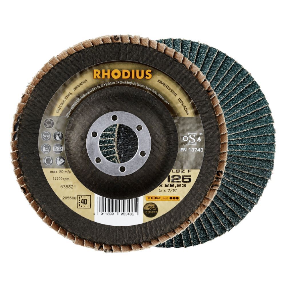 Rhodius LSZ F EXTENDED Fächerschleifscheibe Durchmesser 125 mm Produktbild Rhodius LSZ F EXTENDED Fächerschleifscheibe Durchmesser 125 mm