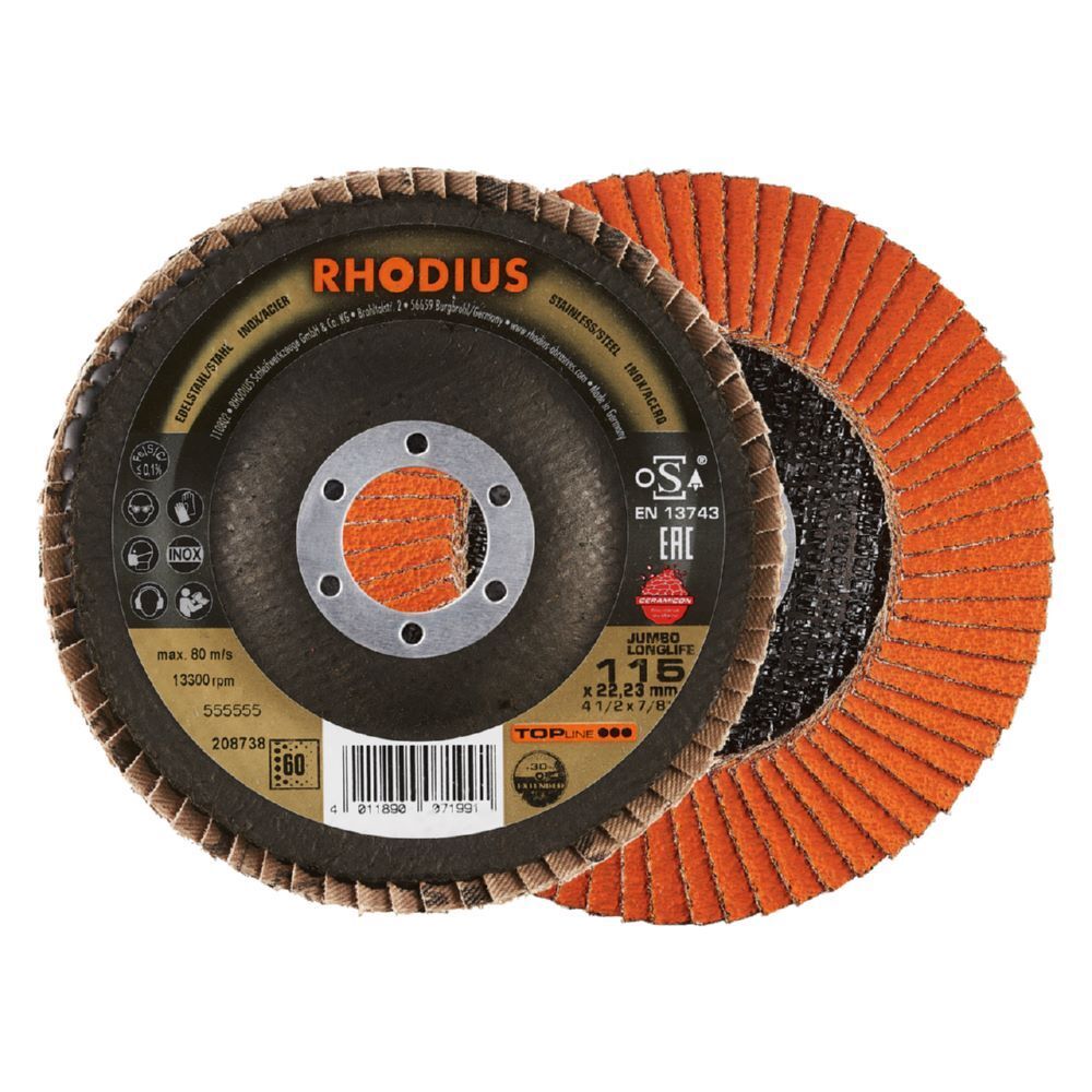 Rhodius JUMBO LONGLIFE EXTENDED Fächerschleifscheibe Produktbild Rhodius JUMBO LONGLIFE EXTENDED Fächerschleifscheibe