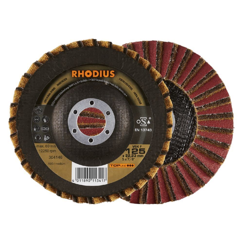 Rhodius VSK F Fächerschleifscheibe 125 x 22,23 mm Produktbild Rhodius VSK F Fächerschleifscheibe 125 x 22,23 mm