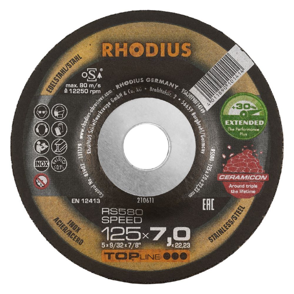 Rhodius RS580 EXTENDED Schruppscheibe Durchmesser 125 mm Produktbild Rhodius RS580 EXTENDED Schruppscheibe Durchmesser 125 mm