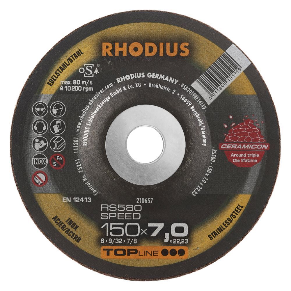Rhodius RS580 EXTENDED Schruppscheibe Durchmesser 150 mm Produktbild Rhodius RS580 EXTENDED Schruppscheibe Durchmesser 150 mm