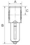 RIEGLER Aktivkohlefilter Futura Metallbehälter und Sichtrohr BG4 G1