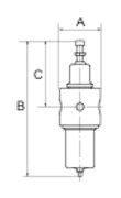 Riegler Filterregler Edelstahl 1.4401 BG1 G1/4 1,7 bis 17,5 bar Riegler Filterregler Edelstahl 1.4401 BG1 G1/4 1,7 bis 17,5 bar