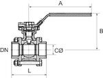 Riegler Edelstahlkugelhahn 3 teilig Baulänge nach DIN 3202-M3 G2.1/2 DN65 Produktbild Riegler Edelstahlkugelhahn 3 teilig Baulänge nach DIN 3202-M3 G2.1/2 DN65 bild 2
