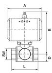 Riegler Edelstahlkugelhahn mit pneumatischem Stellantrieb doppeltwirkend Rp2 DN50 Riegler Edelstahlkugelhahn mit pneumatischem Stellantrieb doppeltwirkend Rp2 DN50