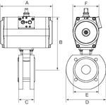 RIEGLER Kompaktflansch Kugelhahn ES pneumatischer Stellantrieb doppeltwirkend DN15 Produktbild RIEGLER Kompaktflansch Kugelhahn ES pneumatischer Stellantrieb doppeltwirkend DN15 bild 2