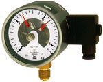 RIEGLER Kontaktmanometer G 1/2 radial unten Messbereich 0 bis 2,5 bar 100 mm Produktbild RIEGLER Kontaktmanometer G 1/2 radial unten Messbereich 0 bis 2,5 bar 100 mm